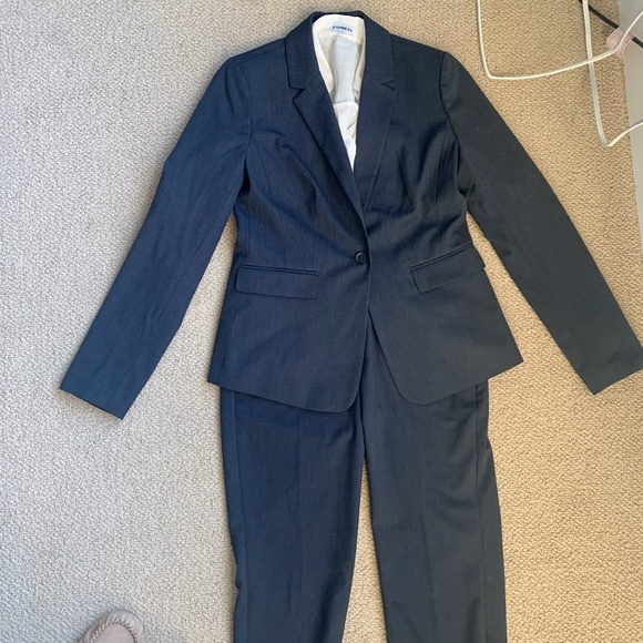 (0 Reg) NWT Ann Taylor Navy Blazer + Pant Suit Set - Picture 3 of 3